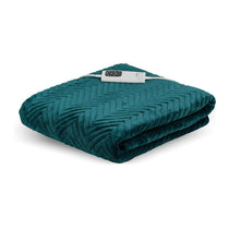 Dreamland Hurry Home Deluxe Velvet Warming Throw Electric Blanket 160cm x 120cm - Green