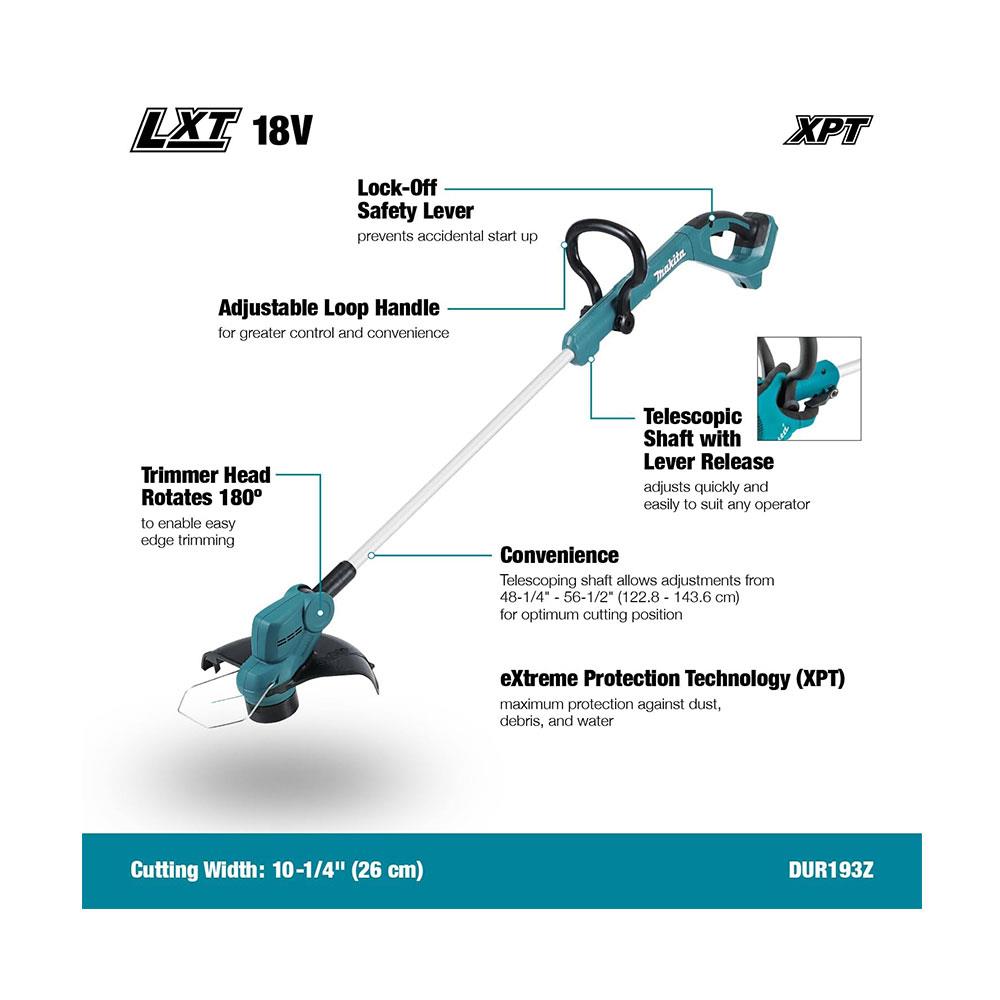 Makita 18V Li-ion LXT Cordless Grass Line Trimmer Garden Strimmer Bare Unit - Blue/Black Secondary image