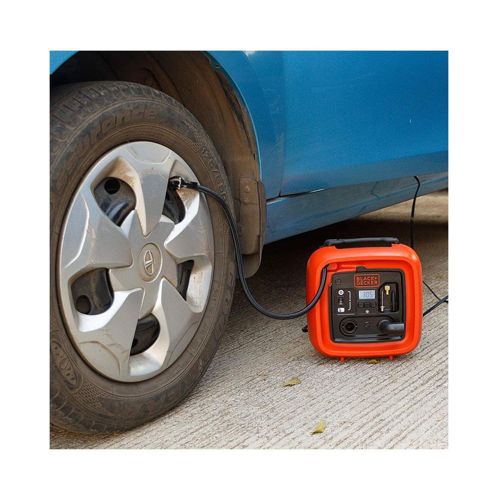 Black & Decker 12V Electric Cordless High Pressure Inflator - Orange/Black