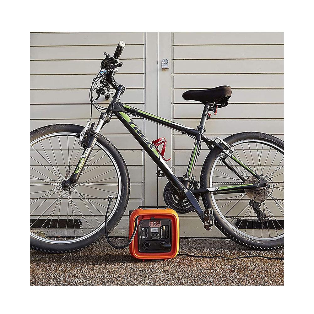 Black & Decker 12V Electric Cordless High Pressure Inflator - Orange/Black