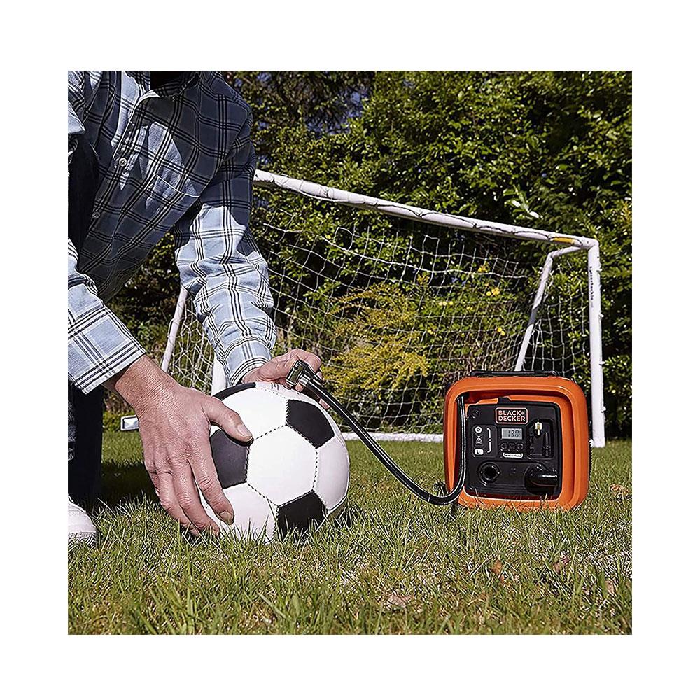 Black & Decker 12V Electric Cordless High Pressure Inflator - Orange/Black