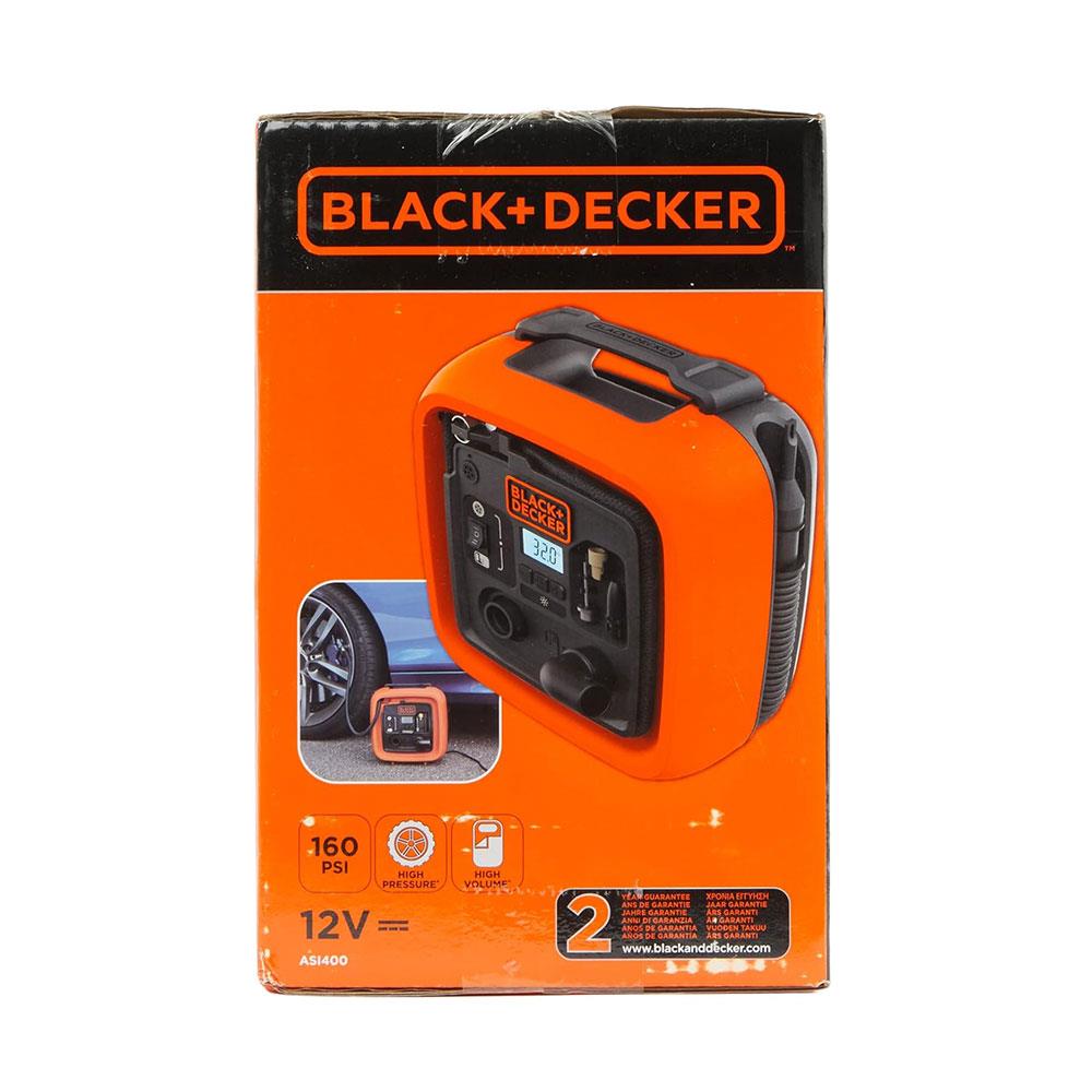 Black & Decker 12V Electric Cordless High Pressure Inflator - Orange/Black
