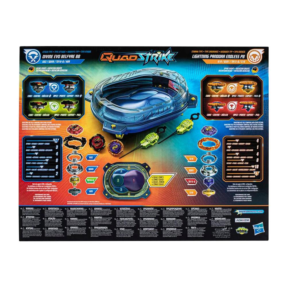 Beyblade Burst QuadStrike Thunder Edge Battle Set With Beystadium - Multicolour