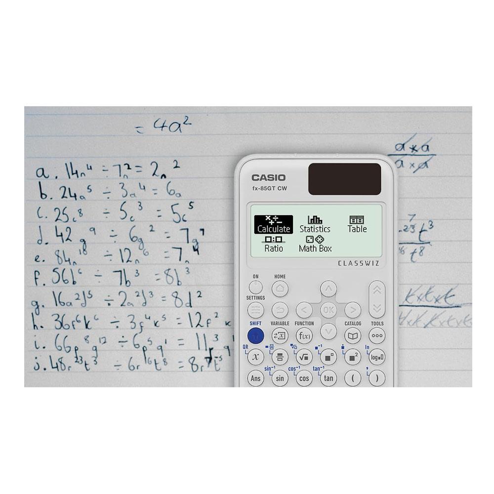 Casio ClassWiz GCSE Scientific Calculator Dual Powered 290+ Functions - White
