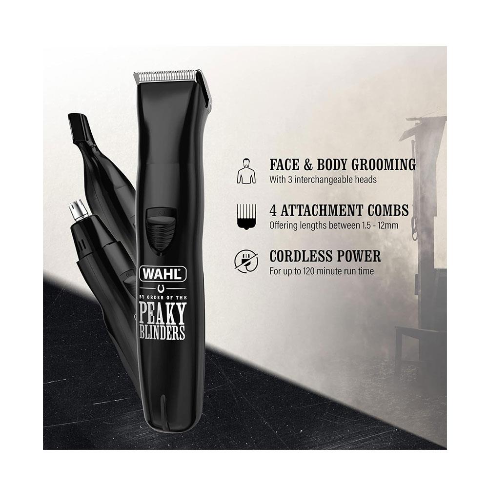 Wahl Peaky Blinders 7-In-1 Multigroomer Gift Set Rechargeable Cordless Trimmer With 3 Attachments - Black Secondary image