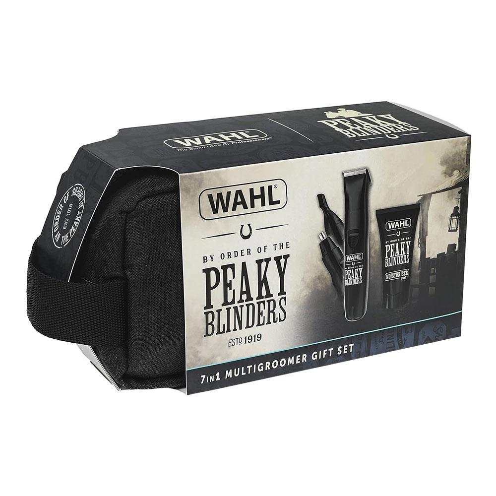 Wahl Peaky Blinders 7-In-1 Multigroomer Gift Set Rechargeable Cordless Trimmer With 3 Attachments - Black