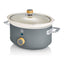 Swan Nordic Slow Cooker 3.5 Litres With Glass Lid & 3 Temperature Settings 200W - Grey