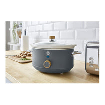 Swan Nordic Slow Cooker 3.5 Litres With Glass Lid & 3 Temperature Settings 200W - Grey