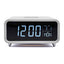Groov-e Athena Alarm Clock With Wireless Charging Pad & Night Light - White