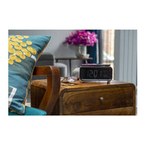 Groov-e Athena Alarm Clock With Wireless Charging Pad & Night Light - White