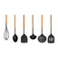 Masterchef Kitchen Utensils Set With Stainless Steel Necks & Natural Wood Handles - 6 Piece