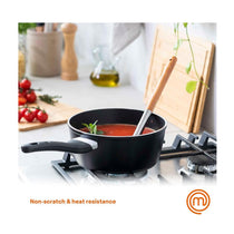 Masterchef Kitchen Utensils Set With Stainless Steel Necks & Natural Wood Handles - 6 Piece
