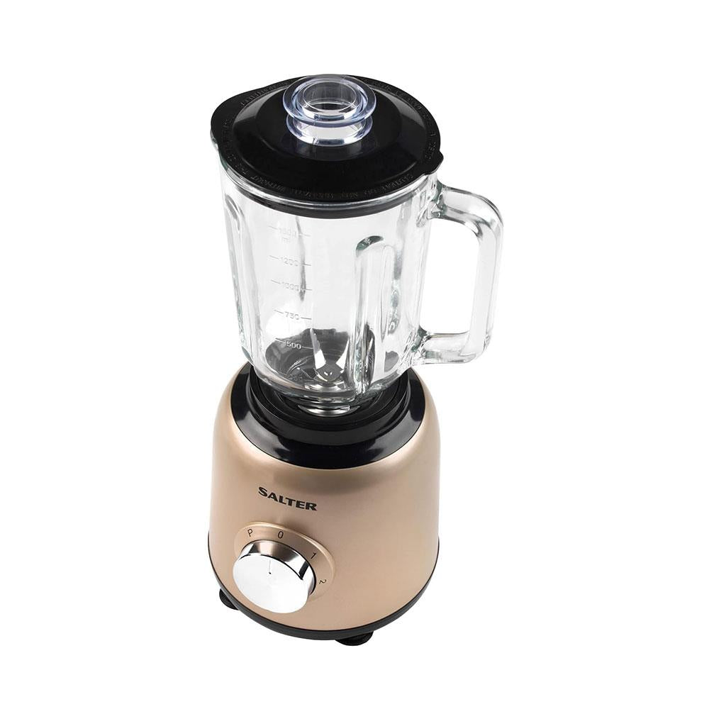 Salter Olympus Glass Jug Blender Milkshake & Smoothie Maker 800W 1.5 Litres - Gold Main image