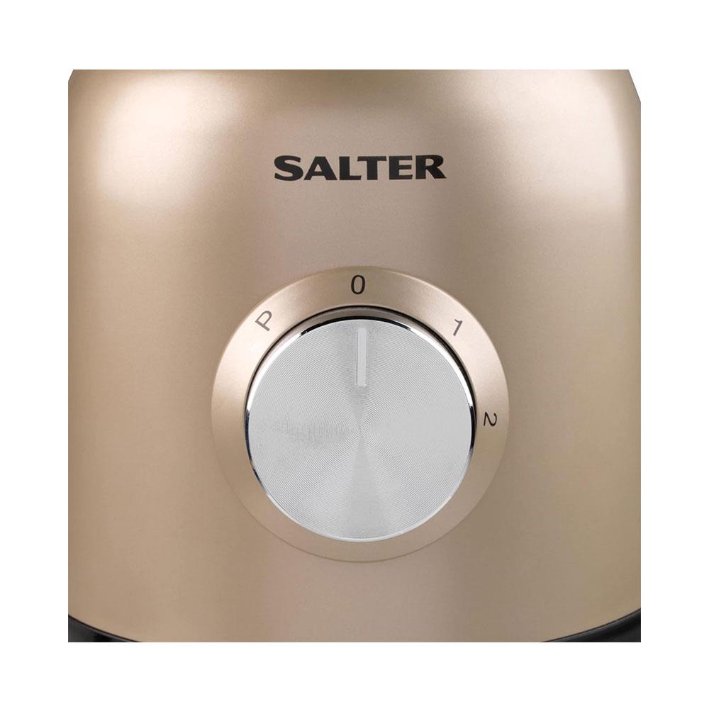 Salter Olympus Glass Jug Blender Milkshake & Smoothie Maker 800W 1.5 Litres - Gold