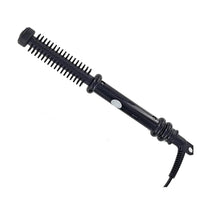 Omega Slimline Heated Brush 13mm Hair Styling Curler Hot Comb Tangle Free Swivel - Black