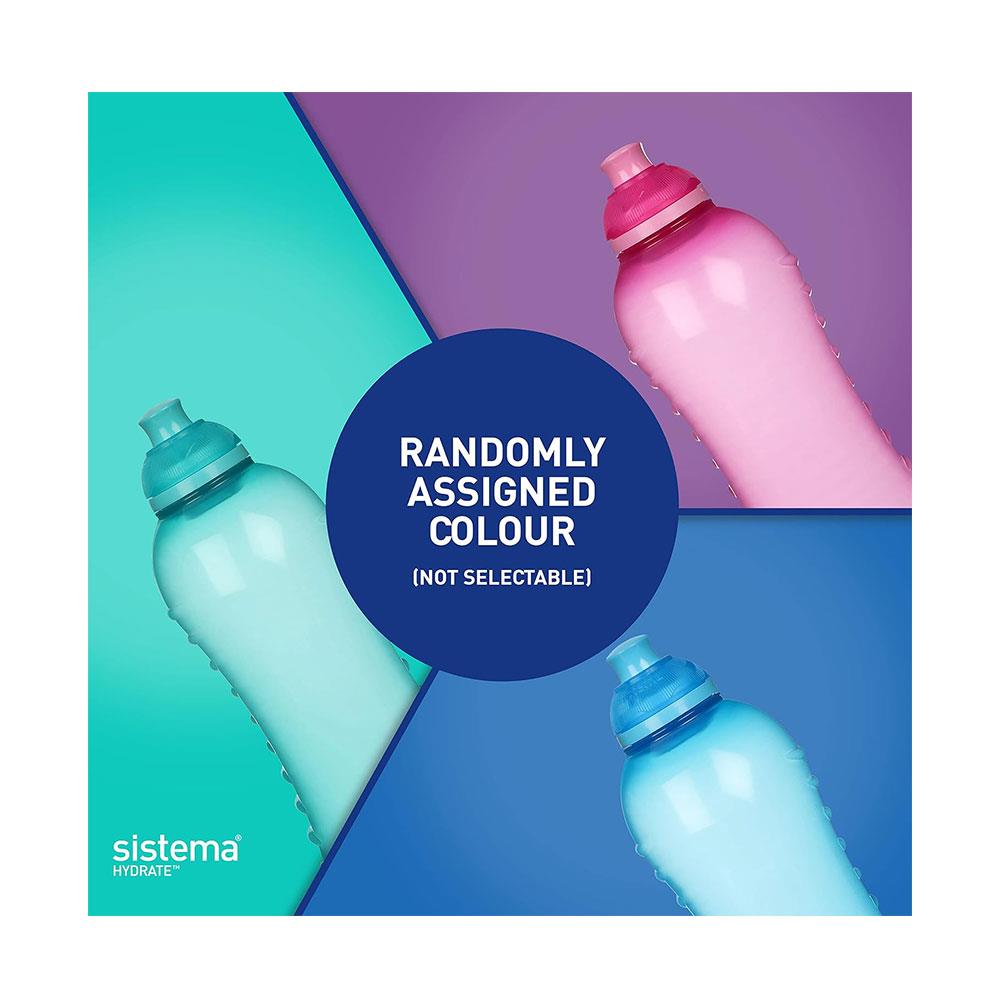 Sistema Twist & Sip Squeeze Sports Water Bottle 460ml - Assorted Colours