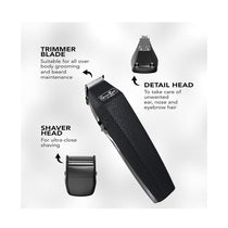 Wahl GroomEase Battery Multigroomer 7-In-1 With 3 Interchangeable Heads And 4 Combs Attachments - Black