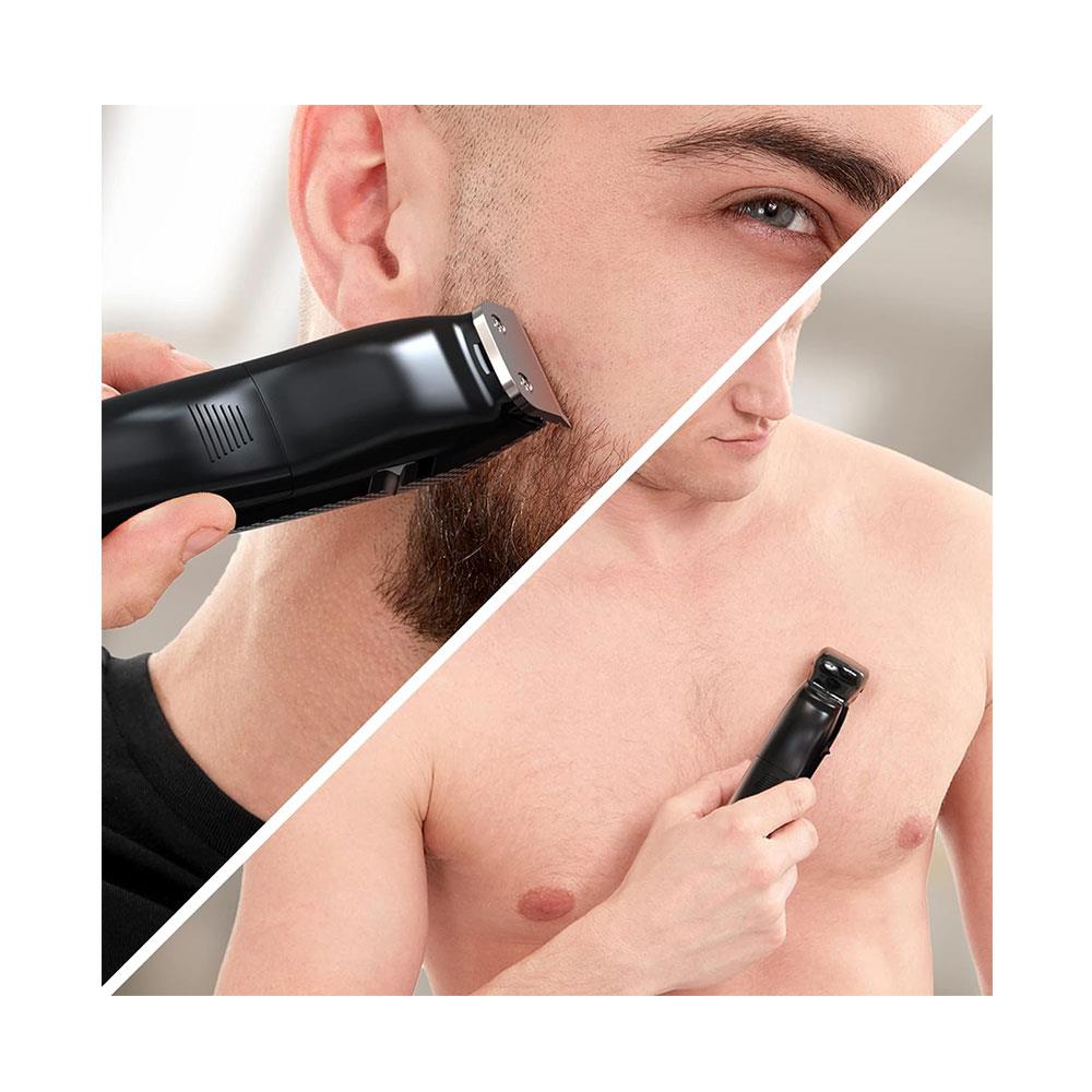 Wahl GroomEase Battery Multigroomer 7-In-1 With 3 Interchangeable Heads And 4 Combs Attachments - Black