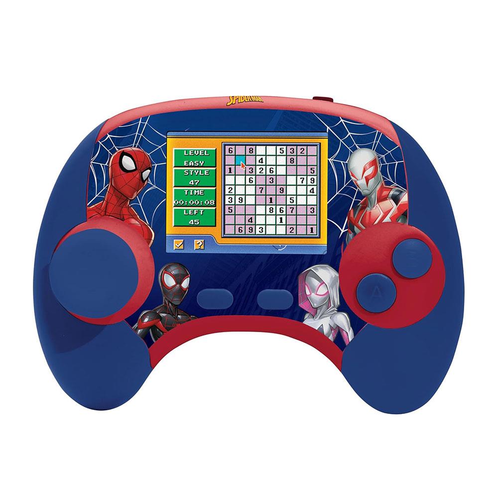 Lexibook Spider-Man Educational Handheld Bilingual Console With LCD Screen 100 Activities - Blue/Red