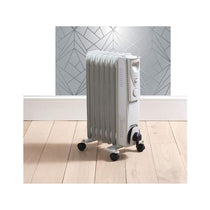 Fine Elements 7 Fin Oil Filled Radiator With 3 Heat Settings 1500W - White