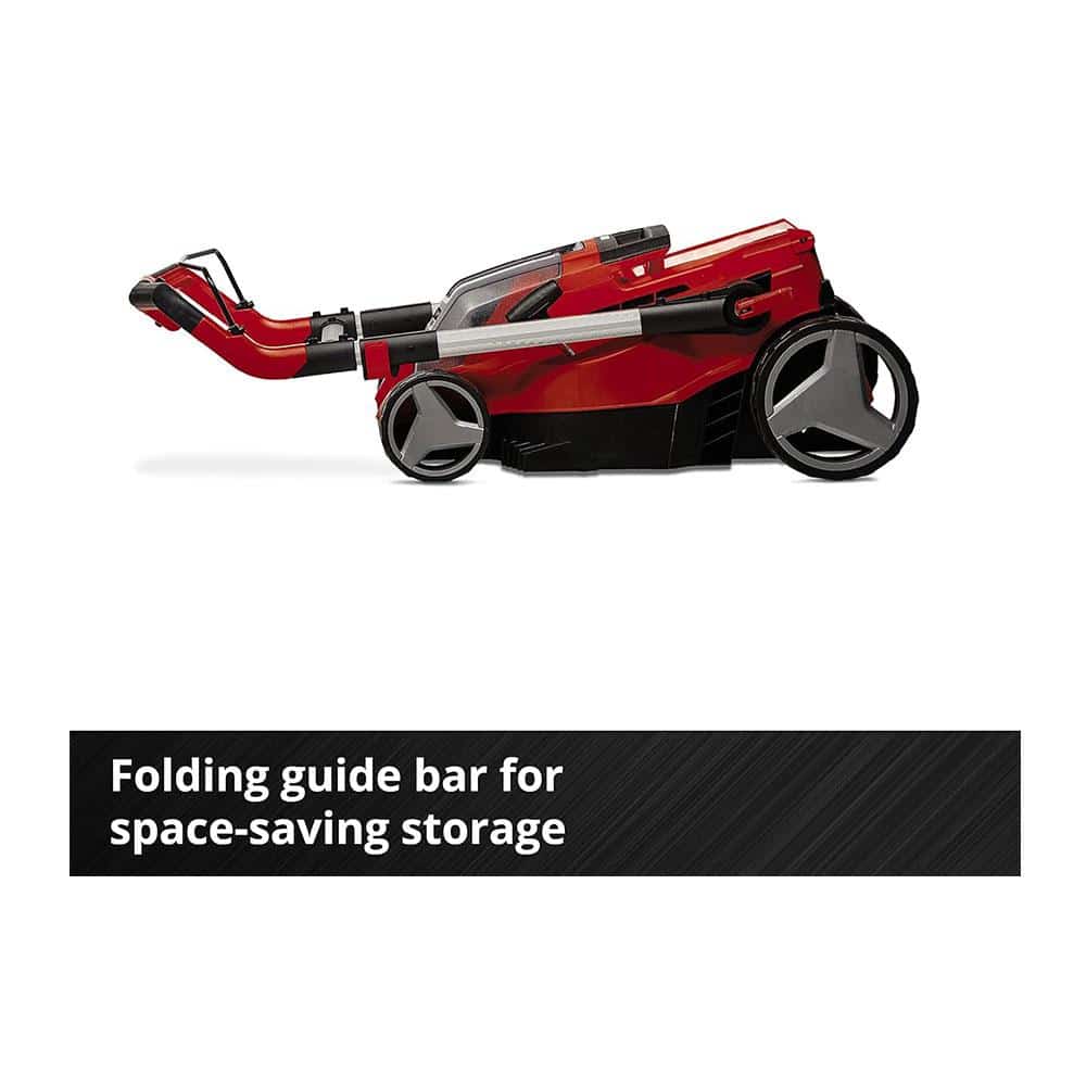 Einhell Power X-Change RASARRO 36/38 Cordless Lawn Mower With 2 x 4 Ah Battery And Twin Charger - Red/Black