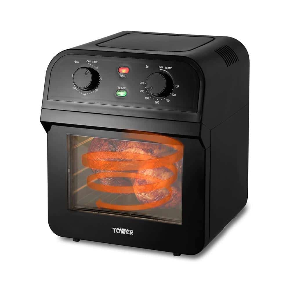 Tower Manual Air Fryer Oven With Rapid Air Circulation & 10 Preset Cooking Options 12 Litre - Black Main image