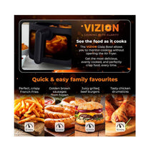 Tower Vortx Vizion Air Fryer With Colour Digital Display 7 One-Touch Cooking Functions 1750W 6 Litre - Black