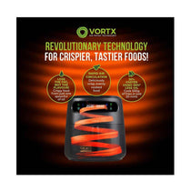 Tower Vortx Vizion Air Fryer With Colour Digital Display 7 One-Touch Cooking Functions 1750W 6 Litre - Black