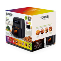 Tower Vortx Vizion Air Fryer With Colour Digital Display 7 One-Touch Cooking Functions 1750W 6 Litre - Black