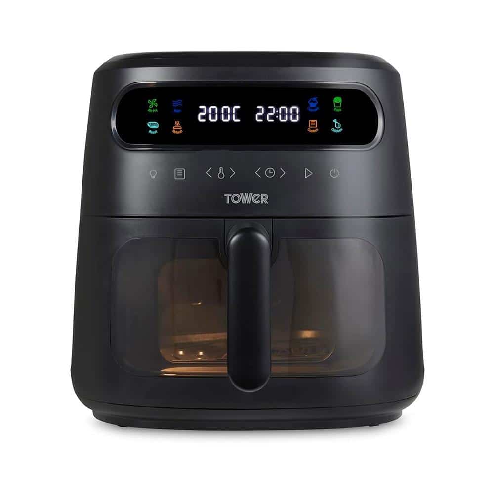 Tower Vortx Vizion Air Fryer With Colour Digital Display 7 One-Touch Cooking Functions 1900W 7.5 Litres - Black Main image