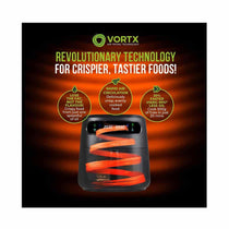 Tower Vortx Vizion Air Fryer With Colour Digital Display 7 One-Touch Cooking Functions 1900W 7.5 Litres - Black