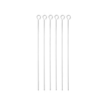 MasterClass Stainless Steel Flat Sided Skewers Set of 6 40cm - Silver