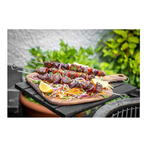 MasterClass Stainless Steel Flat Sided Skewers Set of 6 40cm - Silver
