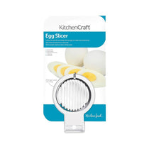 KitchenCraft Heavy Duty Plastic Boiled Egg Slicer - White