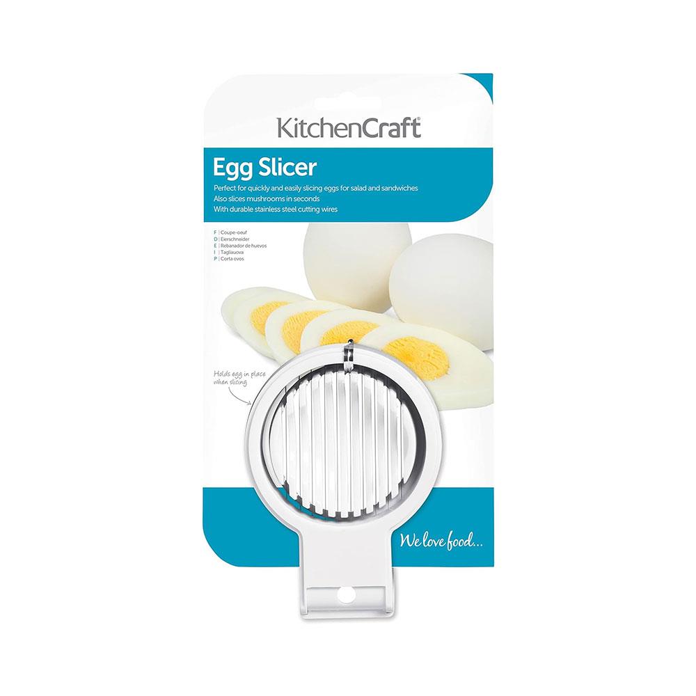 KitchenCraft Heavy Duty Plastic Boiled Egg Slicer - White