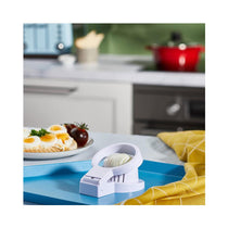 KitchenCraft Heavy Duty Plastic Boiled Egg Slicer - White