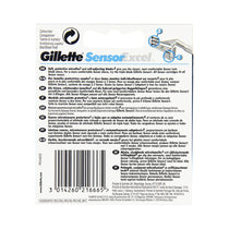 Gillette Sensor Excel Mens Razor Blades - 10 Refill Blades