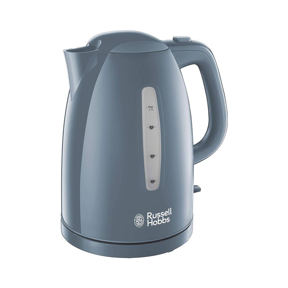 Russell Hobbs Textures Electric Kettle With Rapid Boil 3000 W 1.7 Litre - Grey Main image