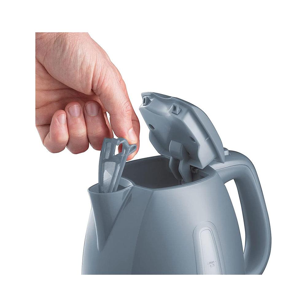 Russell Hobbs Textures Electric Kettle With Rapid Boil 3000 W 1.7 Litre - Grey
