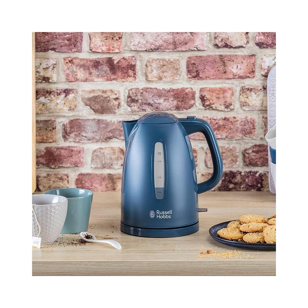 Russell Hobbs Textures Electric Kettle With Rapid Boil 3000 W 1.7 Litre - Grey