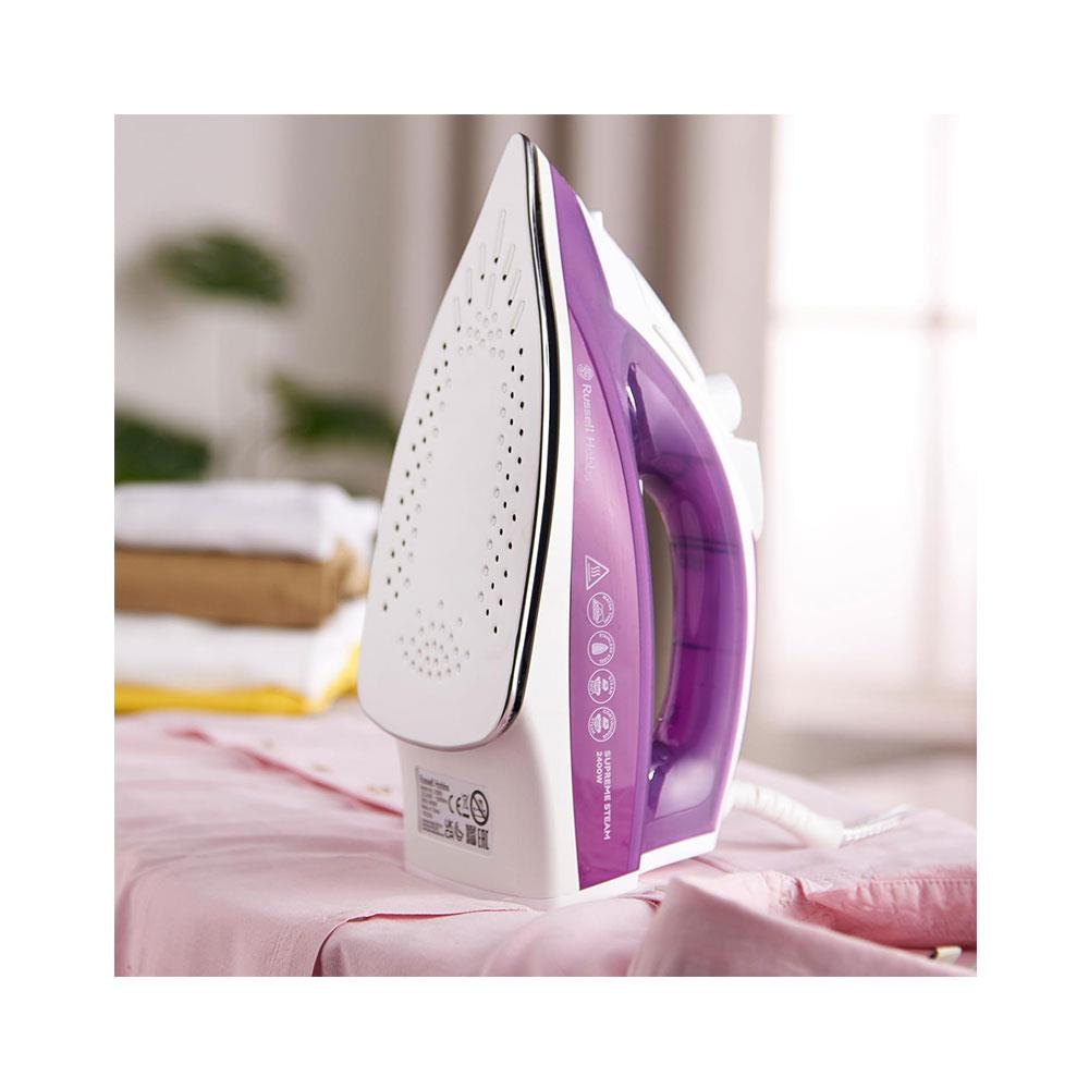 Russell Hobbs Supremesteam Traditional Iron Stainless Steel 2400 W 0.3 Litre - Purple/White
