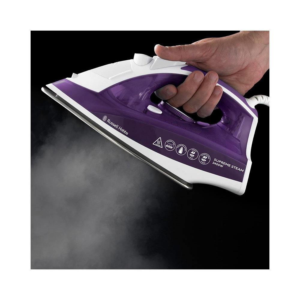 Russell Hobbs Supremesteam Traditional Iron Stainless Steel 2400 W 0.3 Litre - Purple/White