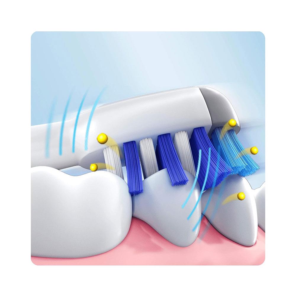 Oral-B Trizone Toothbrush Heads Replacement Refills 2 Pack - White And Blue Secondary image