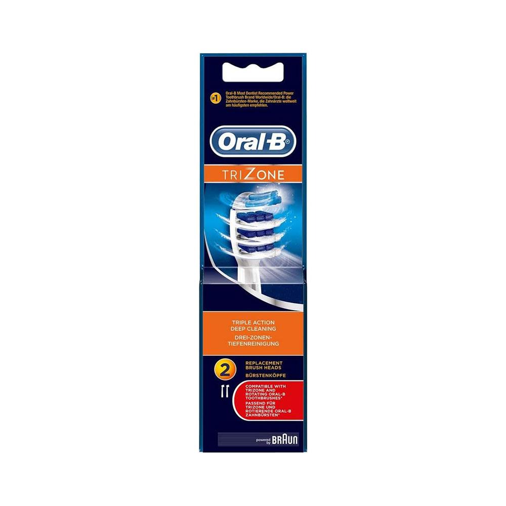 Oral-B Trizone Toothbrush Heads Replacement Refills 2 Pack - White And Blue