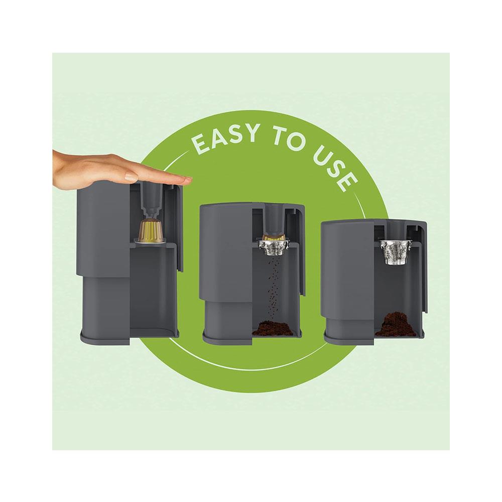 Dualit EcoPress Duo Max Aluminium Coffee Pod Capsule Recycling Tool - Grey