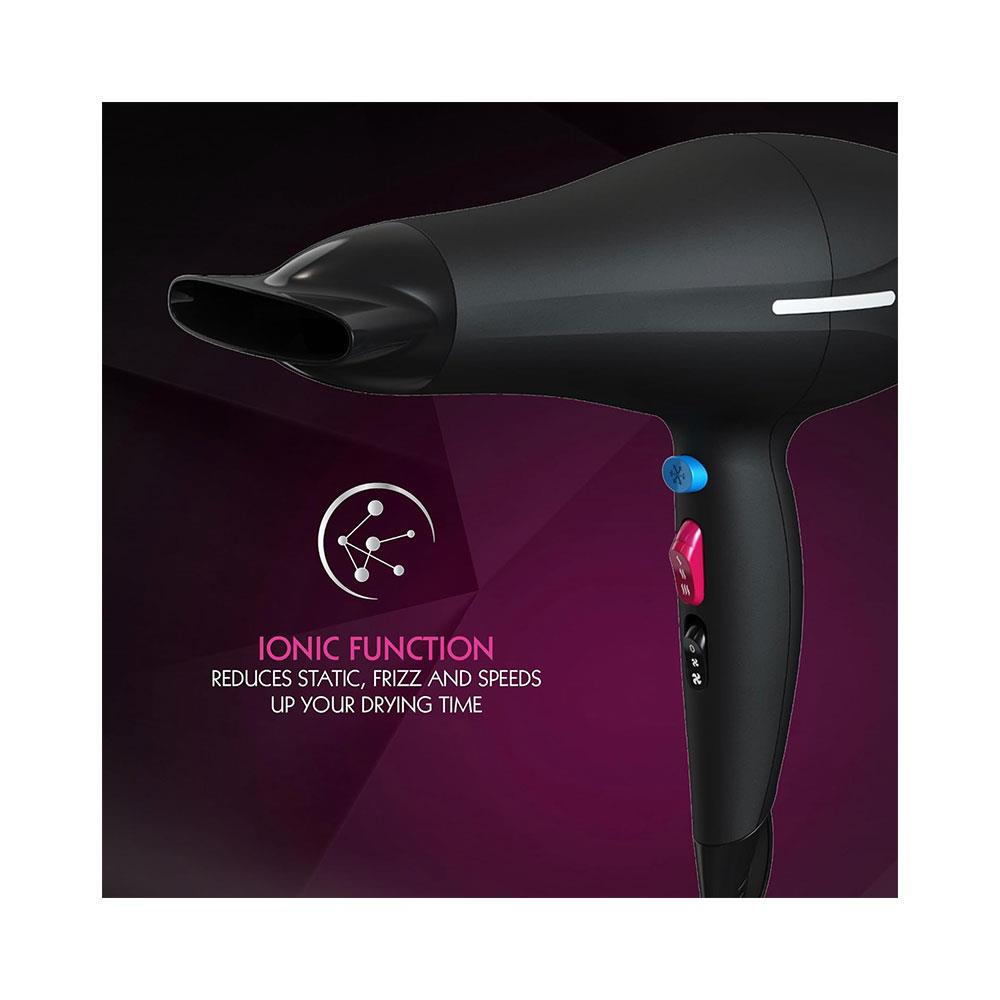 Wahl Ionic Smooth Hair Dryer 2200 W 3 Heat And 2 Speed Settings - Black