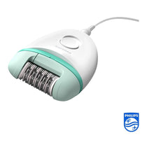 Philips Satinelle Essential Corded Compact Epilator Hair Removal - White & Green