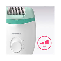 Philips Satinelle Essential Corded Compact Epilator Hair Removal - White & Green