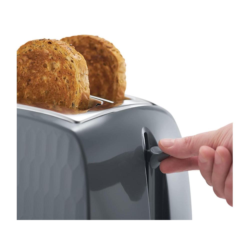Russell Hobbs Contemporary Honeycomb 2 Slice Toaster 850 W - Grey