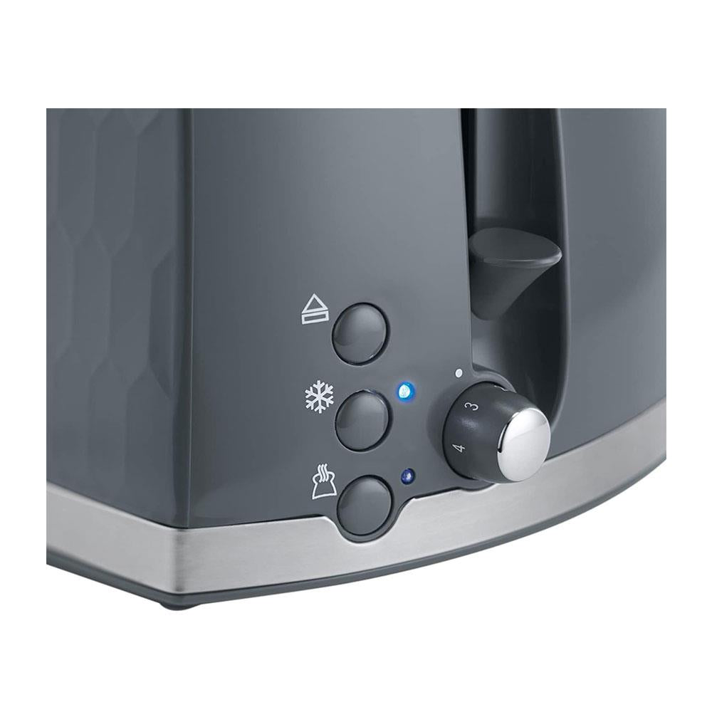 Russell Hobbs Contemporary Honeycomb 2 Slice Toaster 850 W - Grey